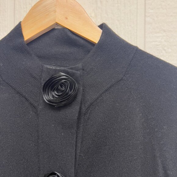 Vintage 90s Larry Levine Floral Button Cardigan Large - Picture 2 of 8